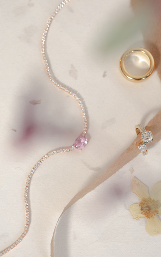 Hepburn 18K Rose Gold, Sapphire, and Diamond Choker展示图