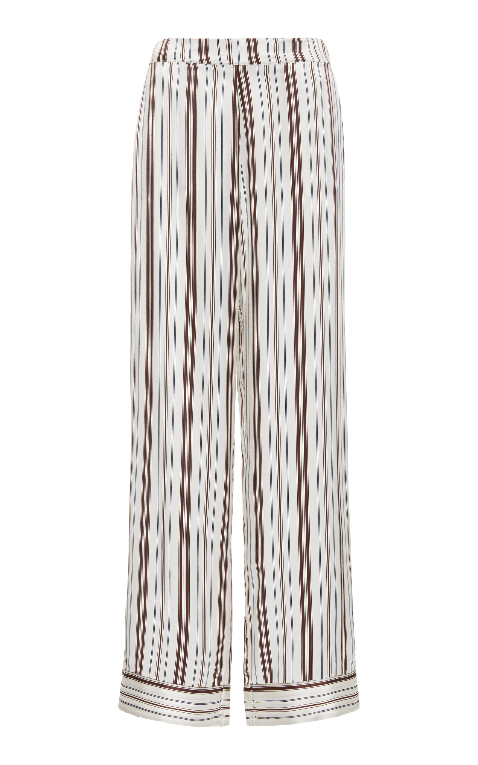 striped silk pants