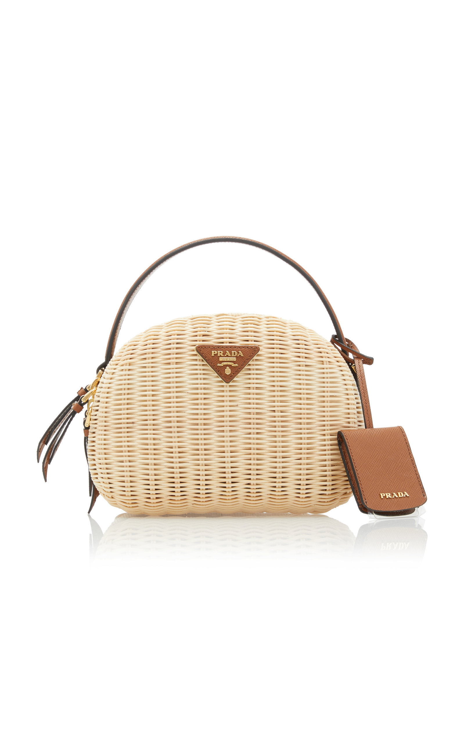 prada straw handbag