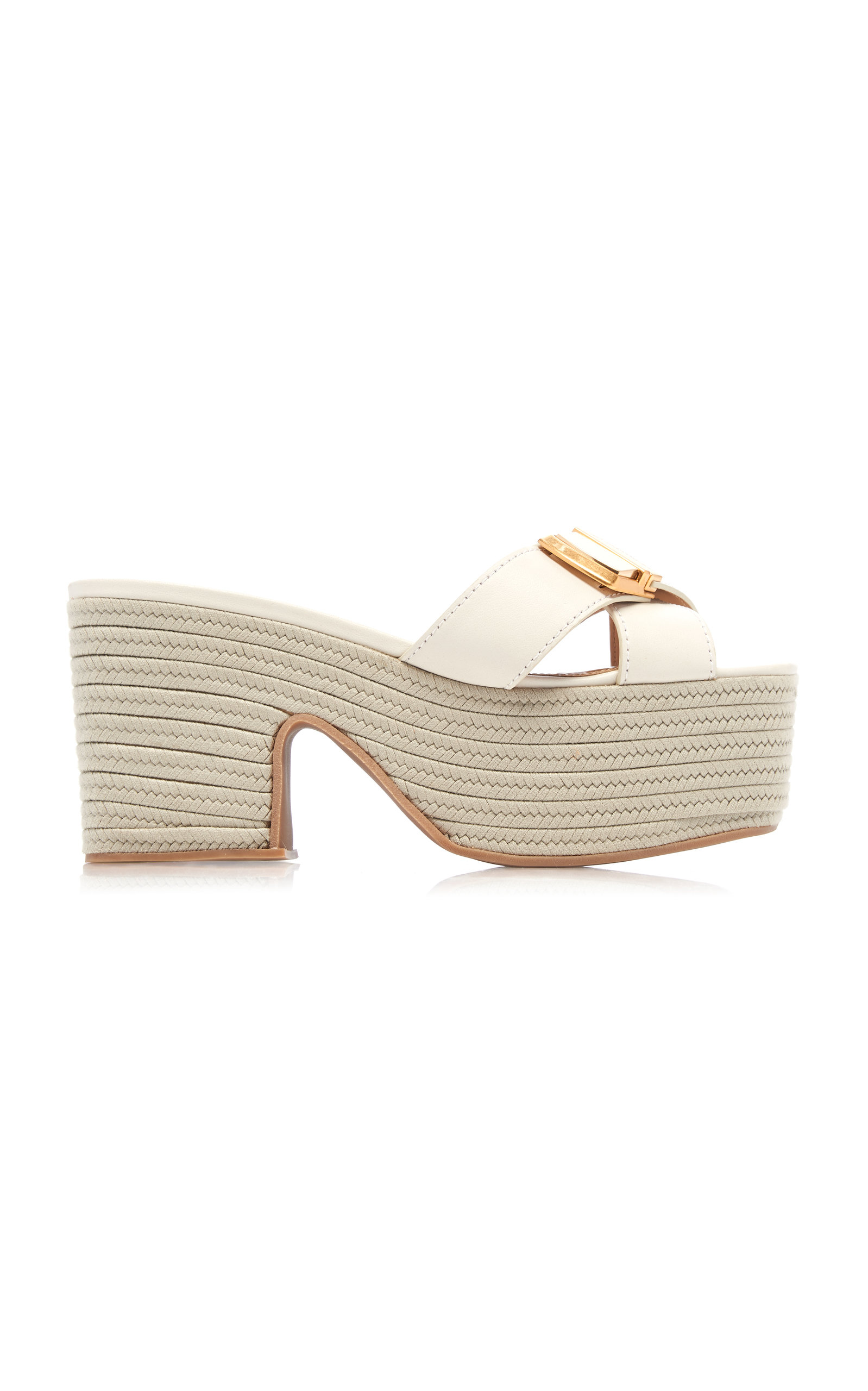 espadrille platform sandals white