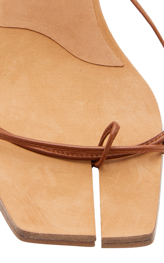 Cimarron Croc-Effect Leather Lace-Up Sandals展示图