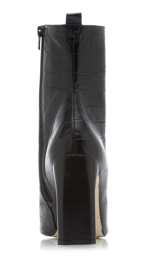 Marcelle Croc-Embossed Leather Boots展示图