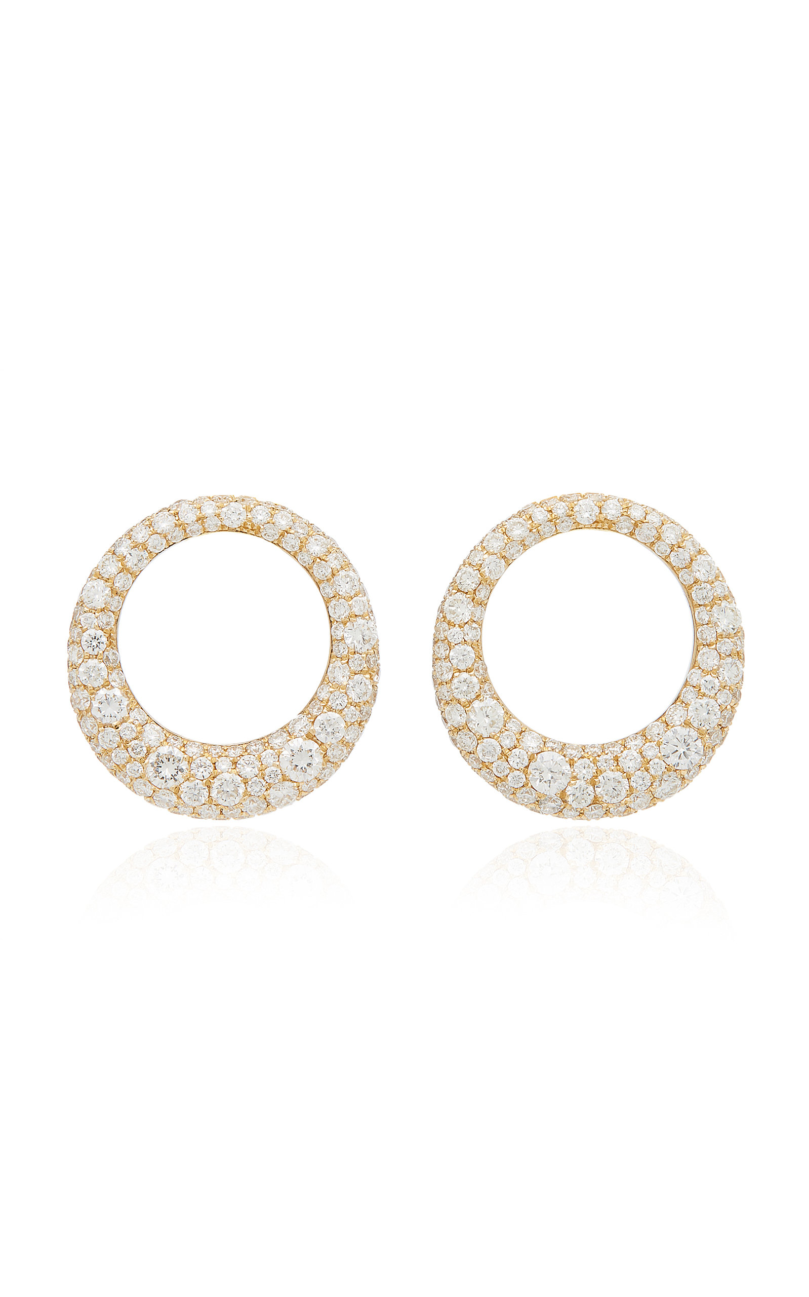 small gold diamond earrings