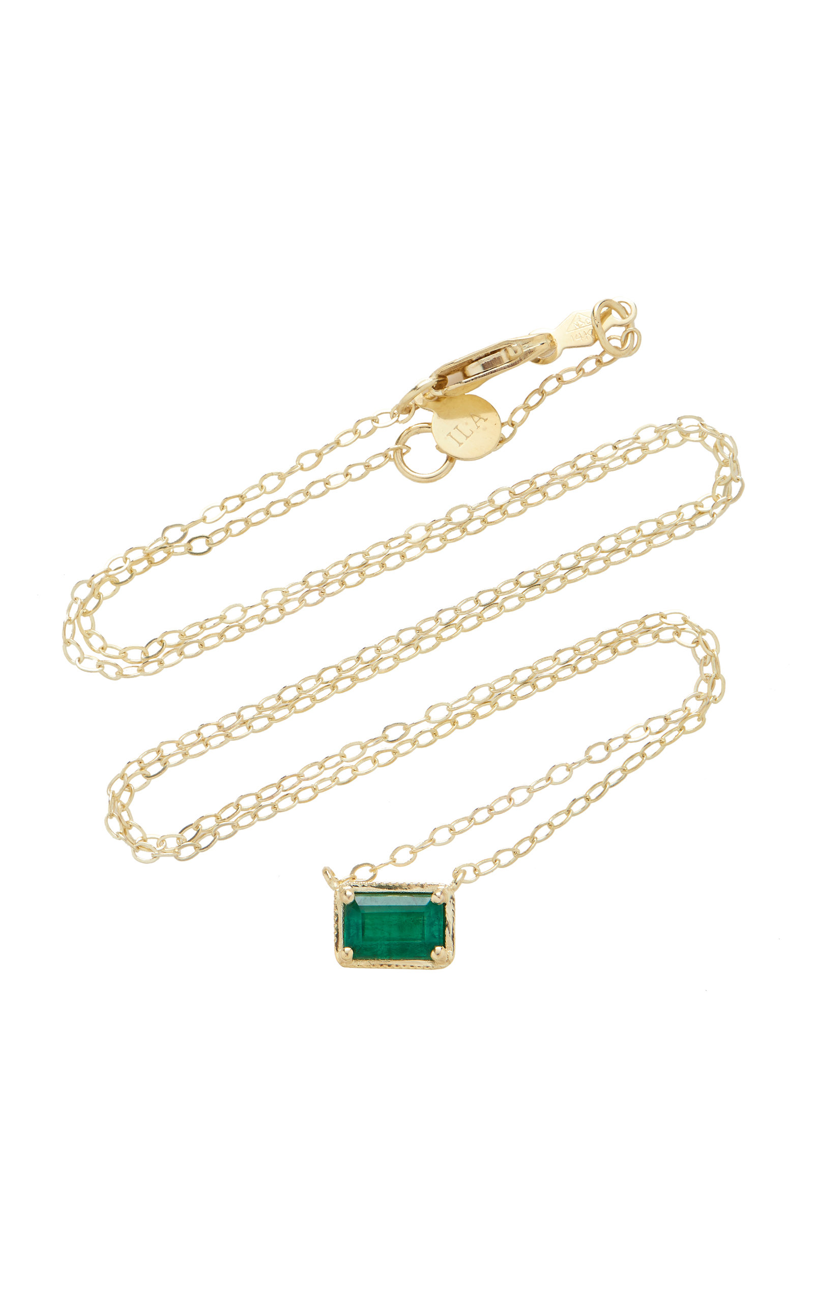 Leone 14K Gold Emerald Necklace