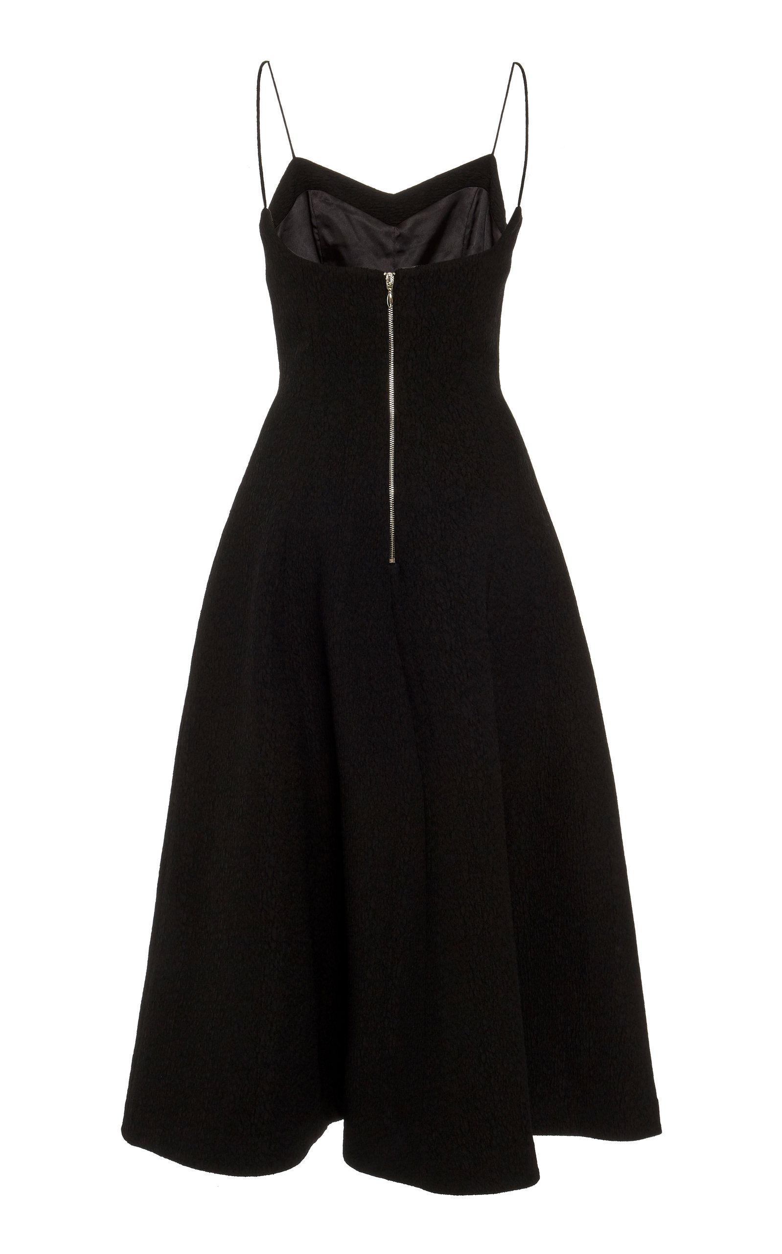 black shoestring strap dress