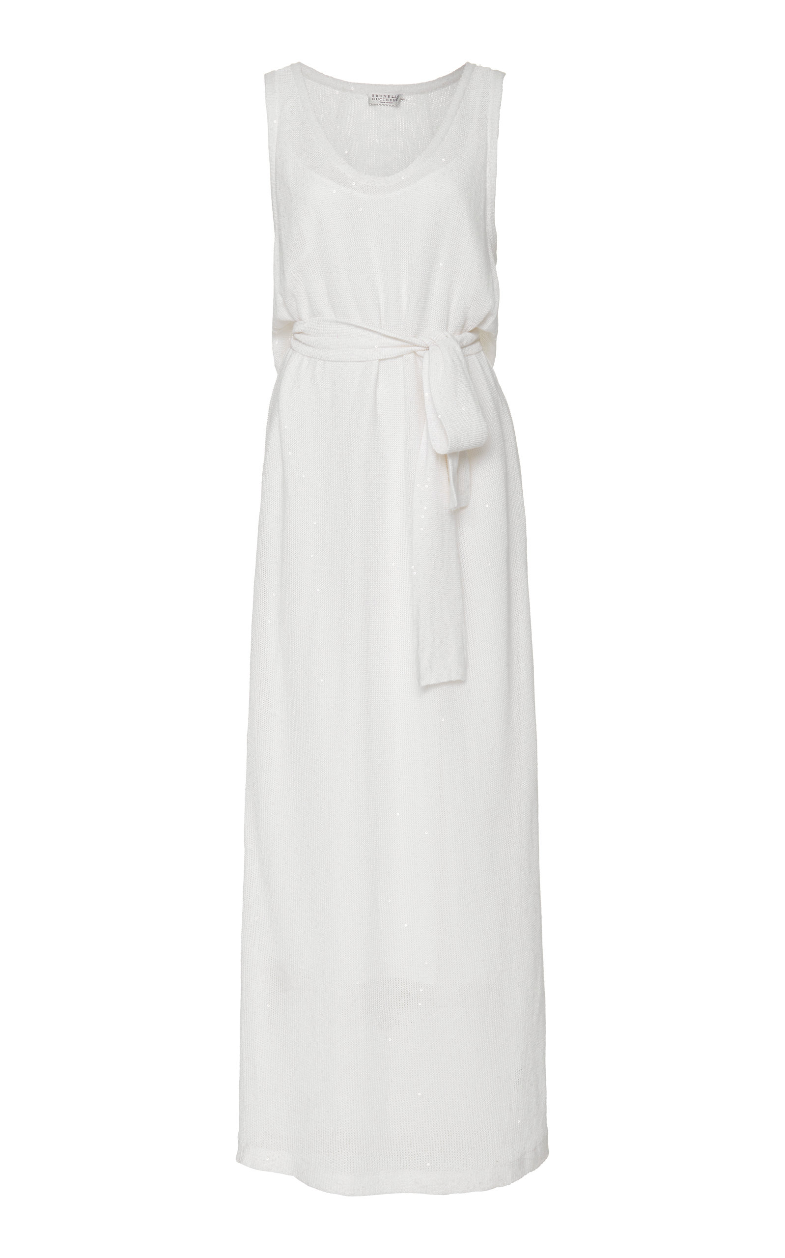 brunello cucinelli white dress