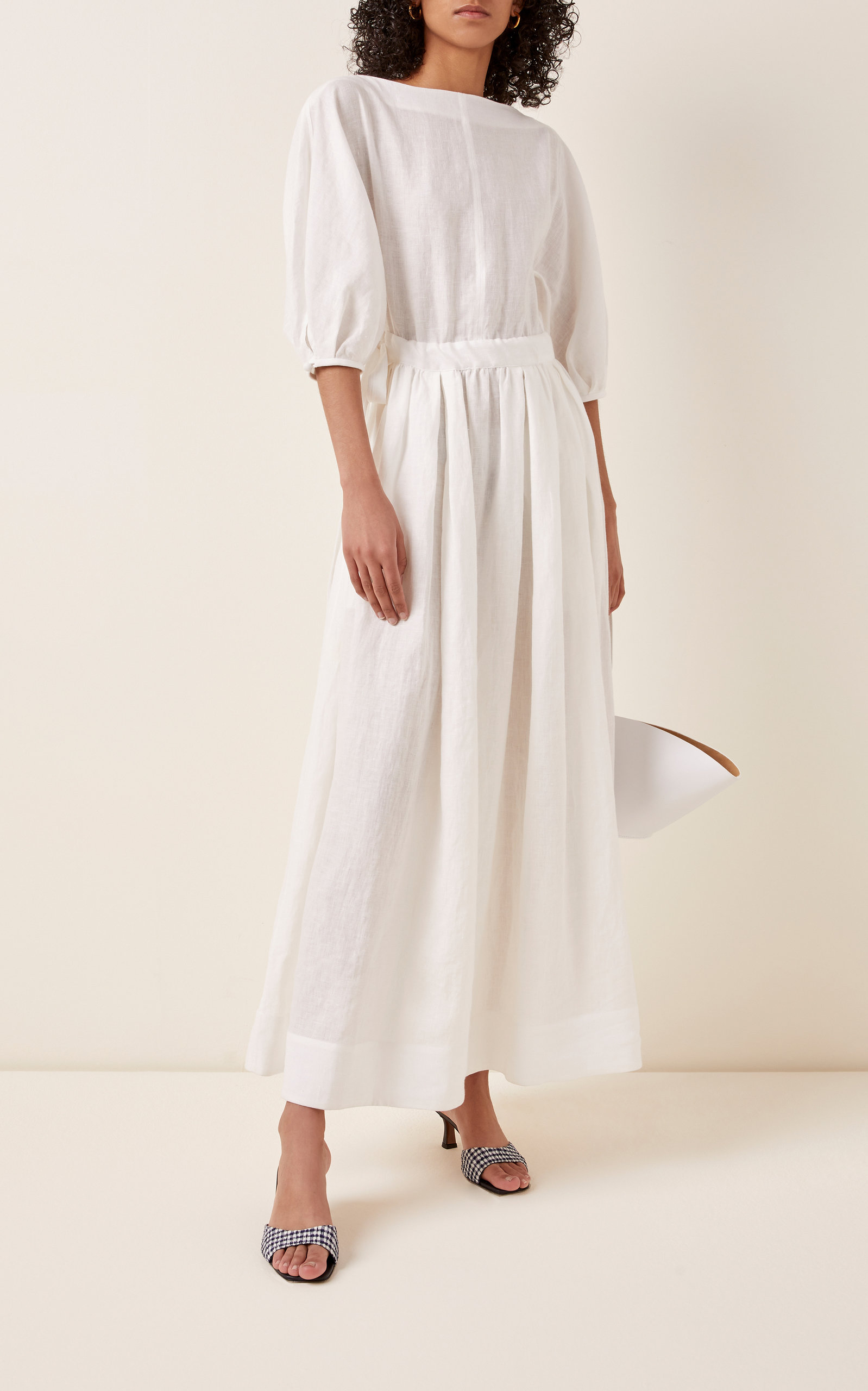 mansur gavriel linen dress