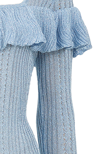 Ruffled Lurex-Knit Mini Dress展示图