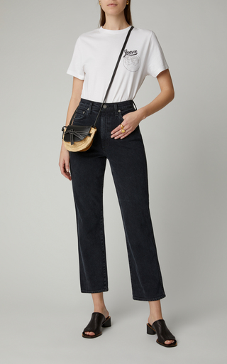 Pinch Waist High-Rise Straight-Leg Jeans展示图