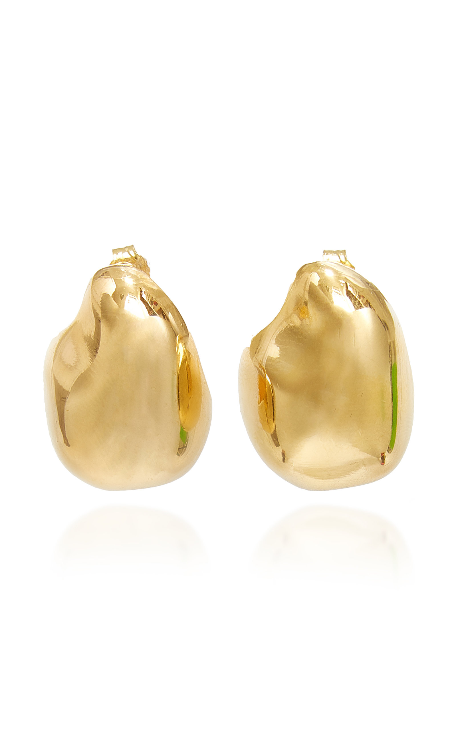 gold stone earrings