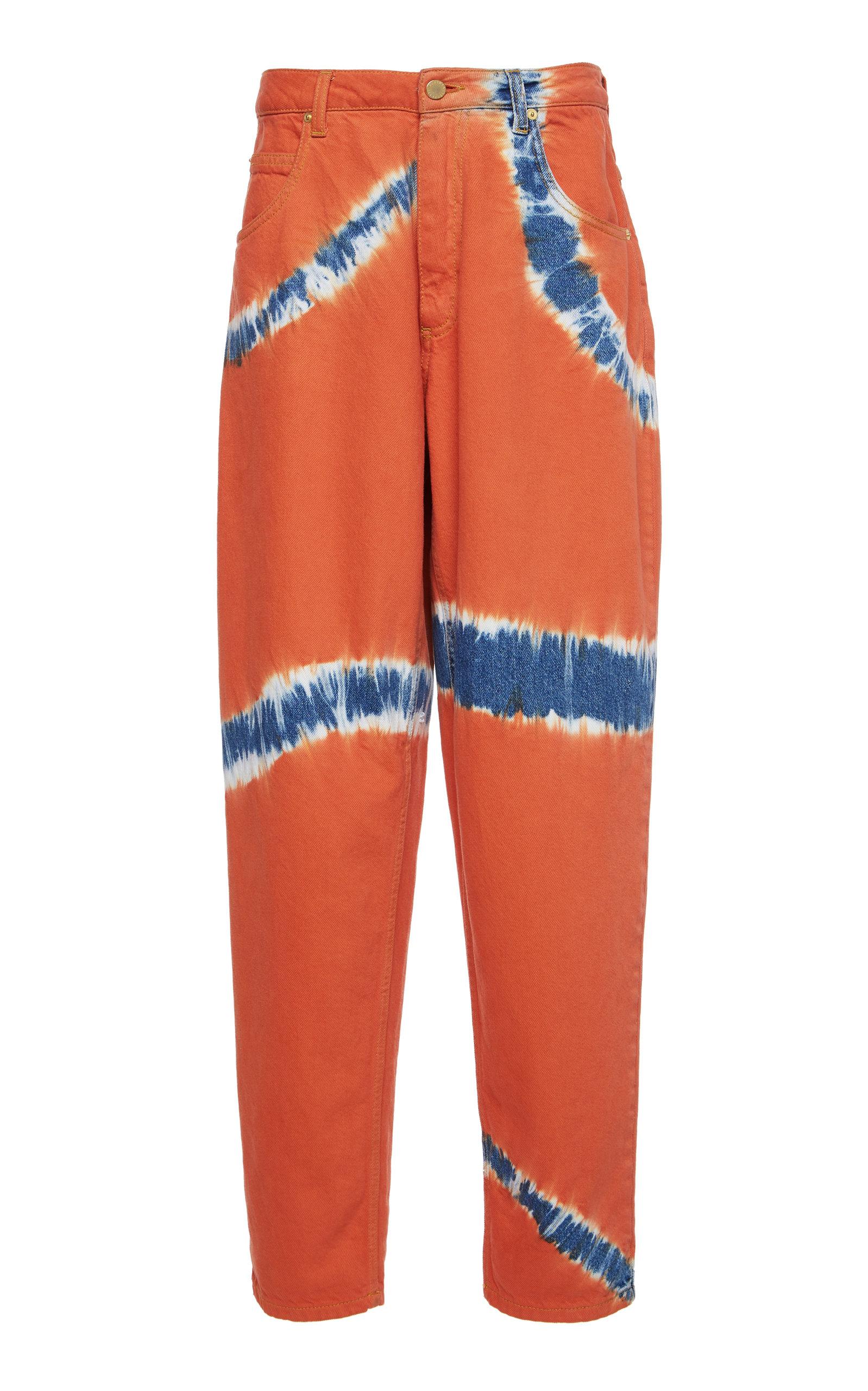 Tie Dyed Denim Trousers By Alberta Ferretti Moda Operandi