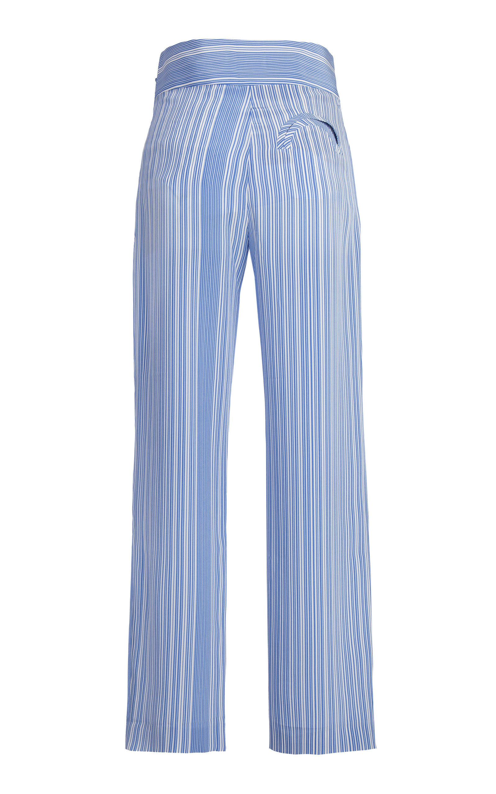 striped high rise pants