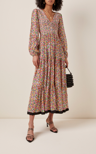 Brooke Printed Georgette Maxi Dress展示图