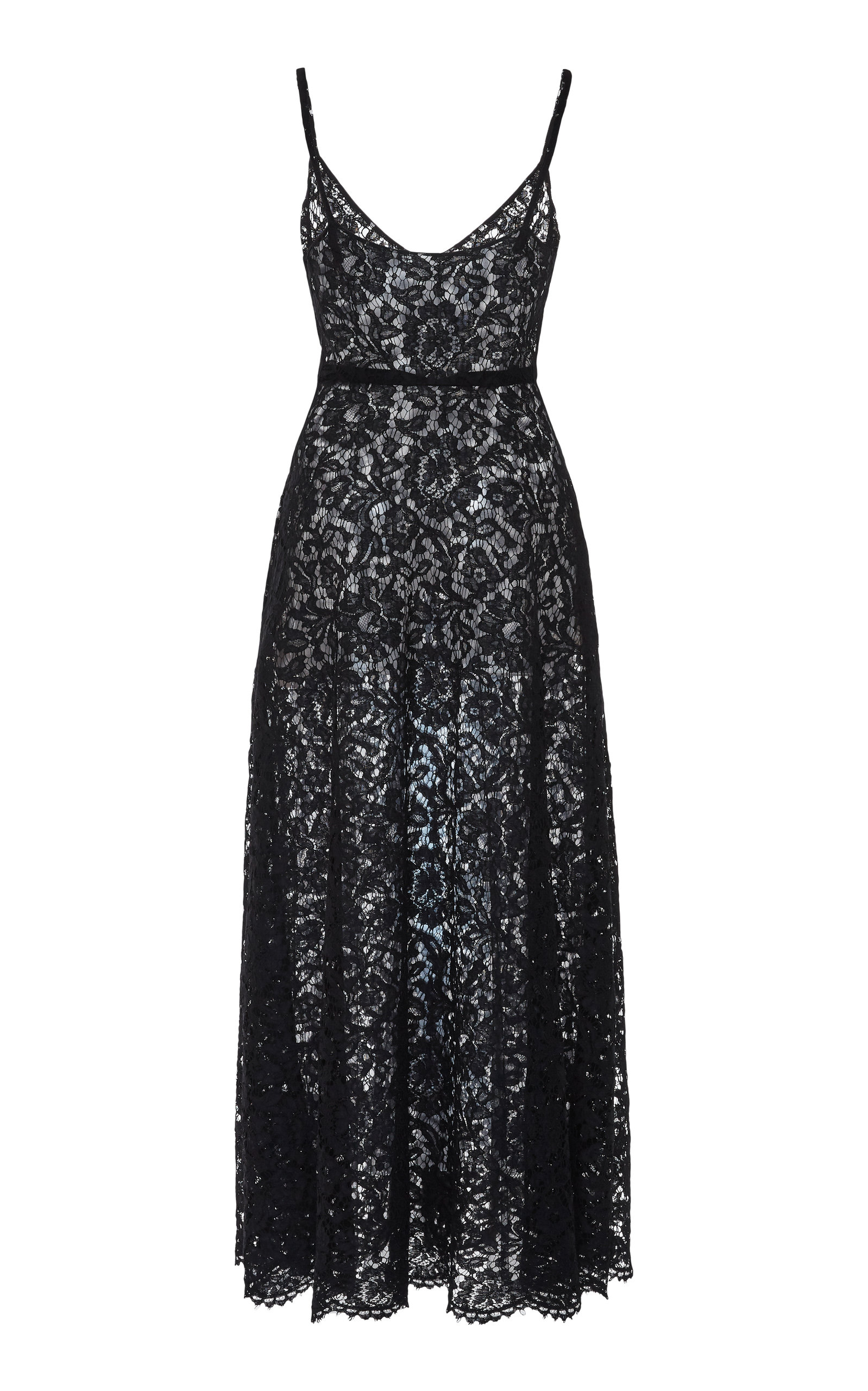 sheer lace midi dress