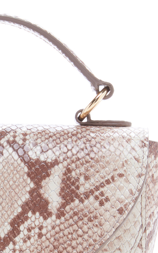 Luna Mini Python-Effect Leather Bag展示图