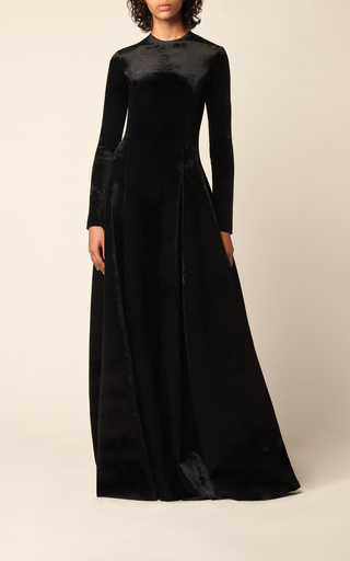 Bonded Velvet Maxi Dress展示图