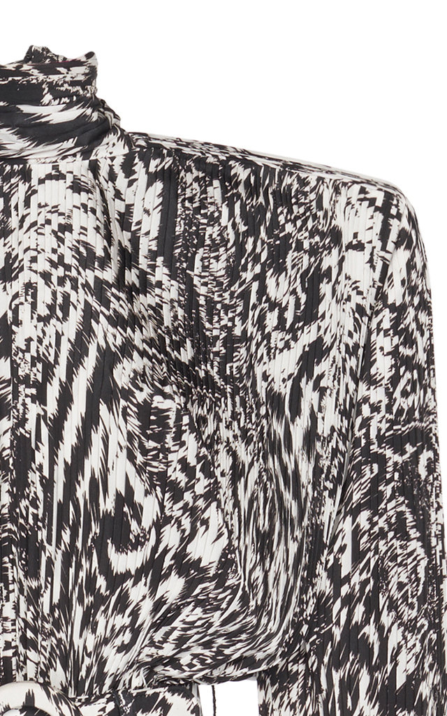 Dynasty Animal Print Draped Crepe Midi Dress By Balenciaga Moda