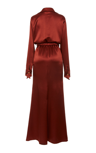 Tamara Belted Satin Maxi Dress展示图