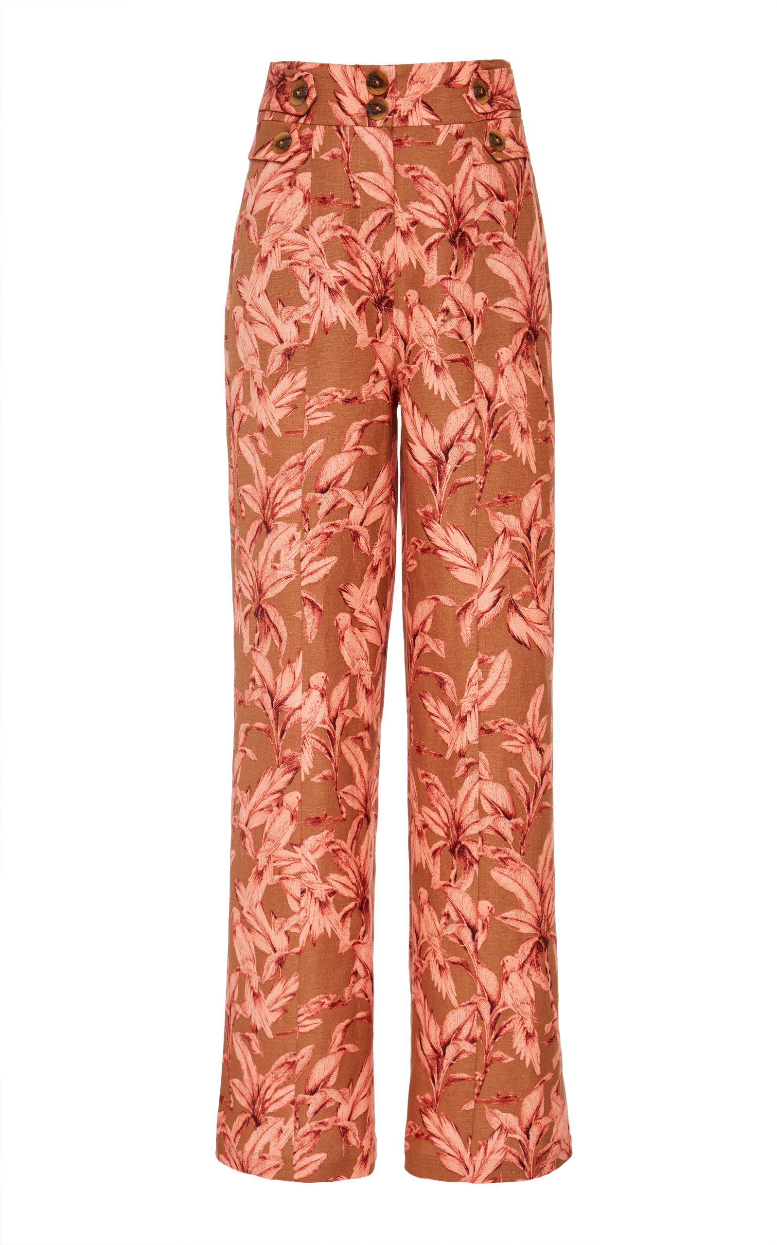 printed linen pants