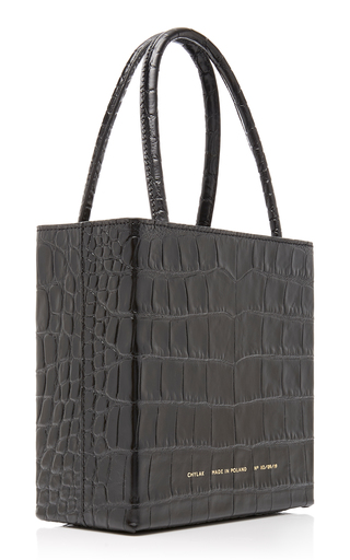 Croc-Effect Leather Tote展示图