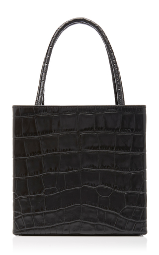 Croc-Effect Leather Tote展示图