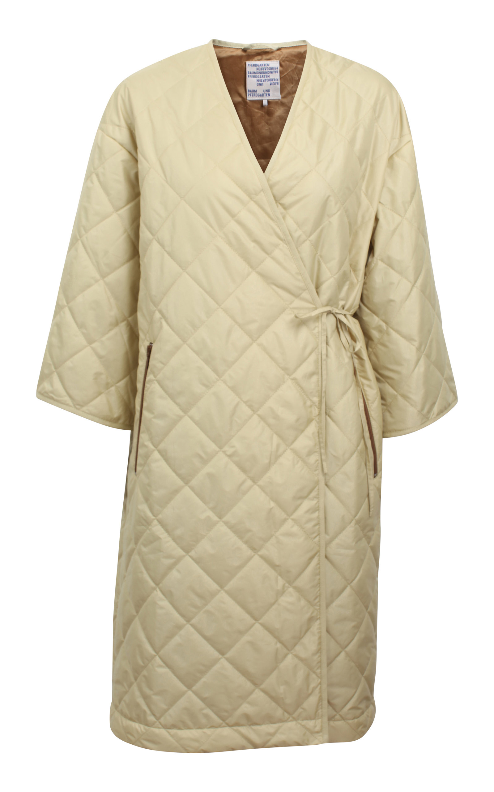 quilted wrap coat