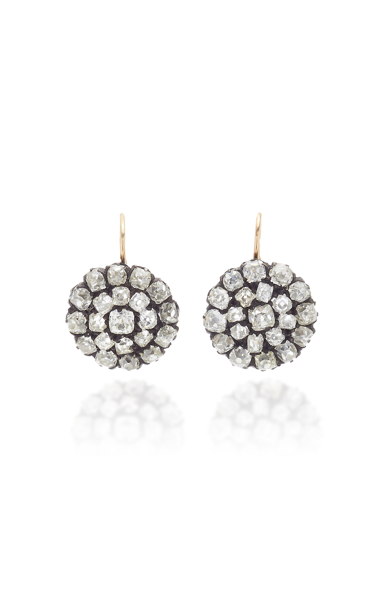 gold and silver diamond earrings