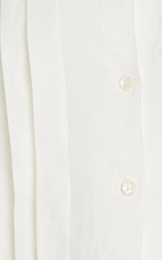 Marie Pleated Linen Top展示图