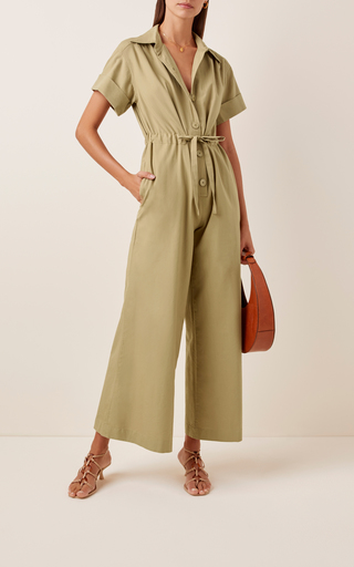 Simone Flared-Leg Cotton Jumpsuit展示图