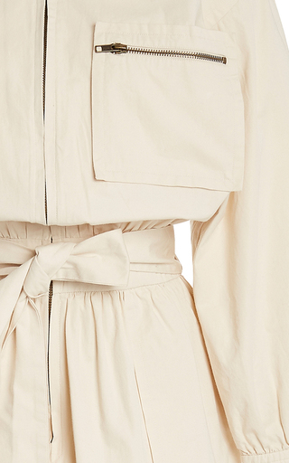 Belted Cropped Cotton-Twill Jumpsuit展示图