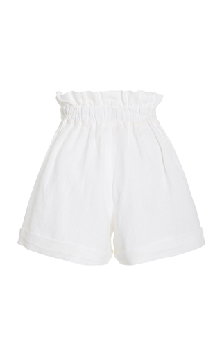 Ducky High-Rise Linen Shorts展示图