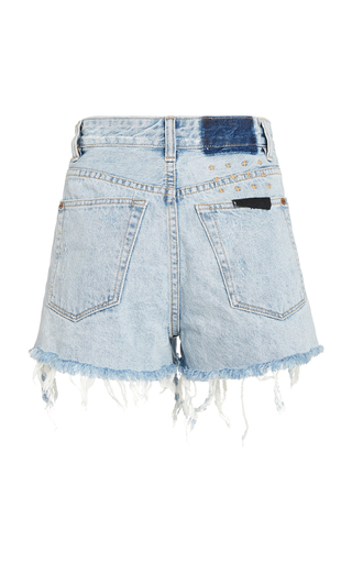 Rise N Hi Distressed Denim Shorts展示图