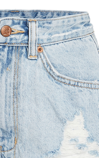 Rise N Hi Distressed Denim Shorts展示图