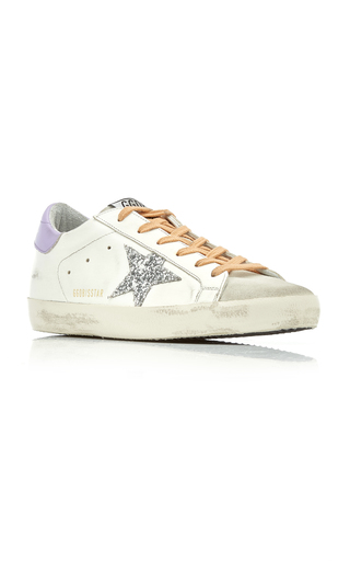 Superstar Glitter-Embellished Leather Sneakers展示图