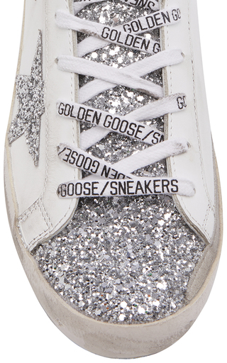 Superstar Glitter-Embellished Leather Sneakers展示图