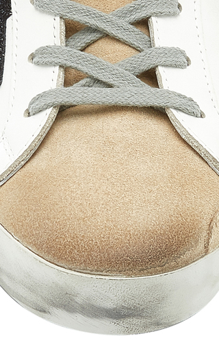 Superstar Glitter-Detail Leather Sneakers展示图