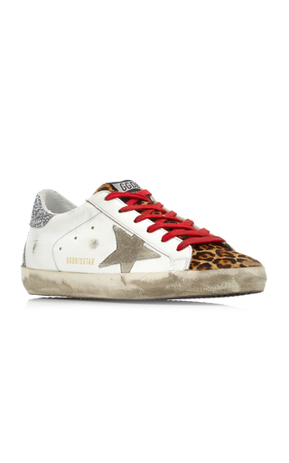 Superstar Suede and Leopard Leather Sneakers展示图