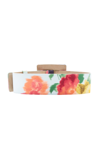 Bouquet Floral Print Large Square Buckle Belt展示图