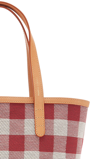 Checkered Circle Mini Canvas Bucket Bag展示图