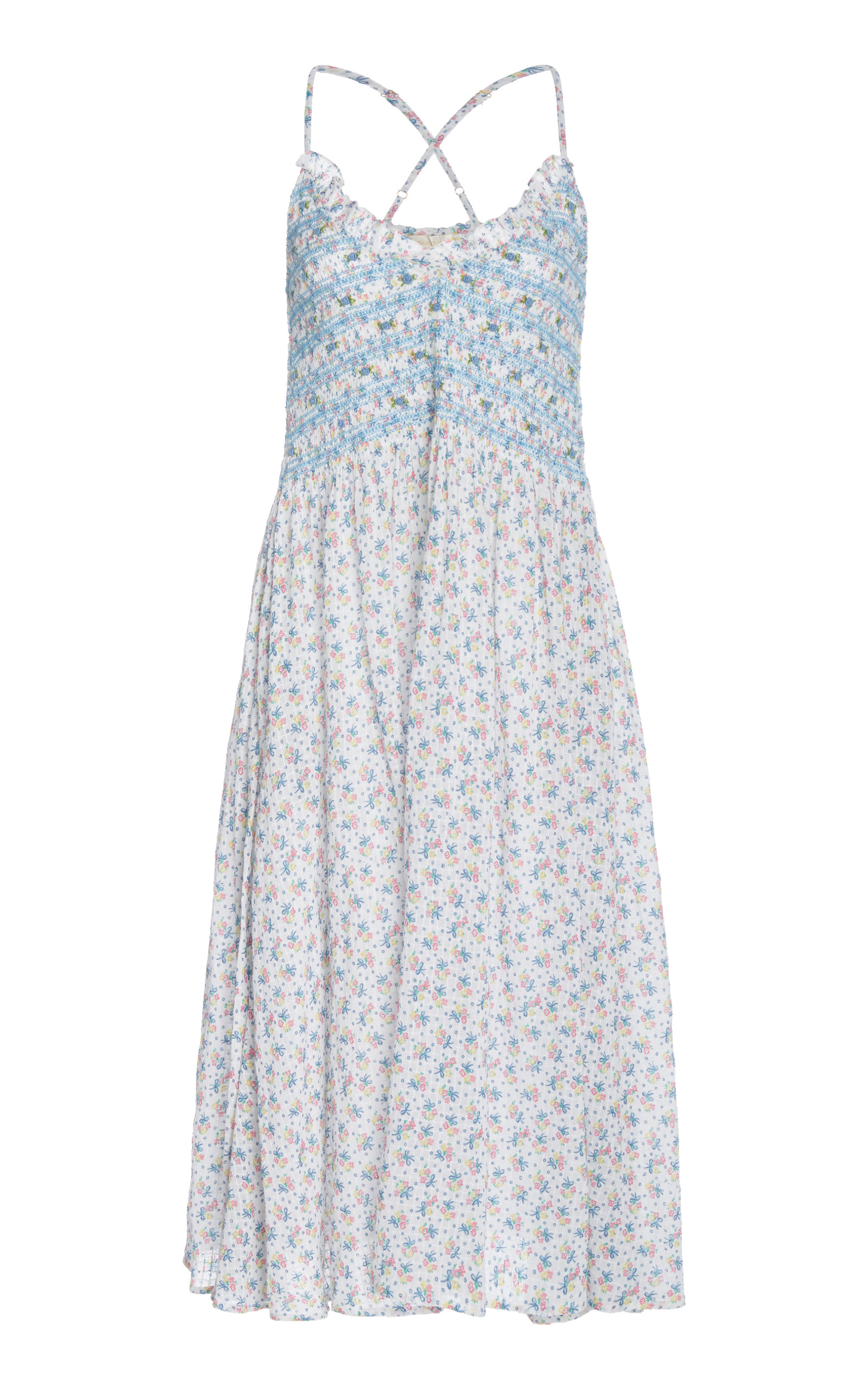 cotton voile midi dress