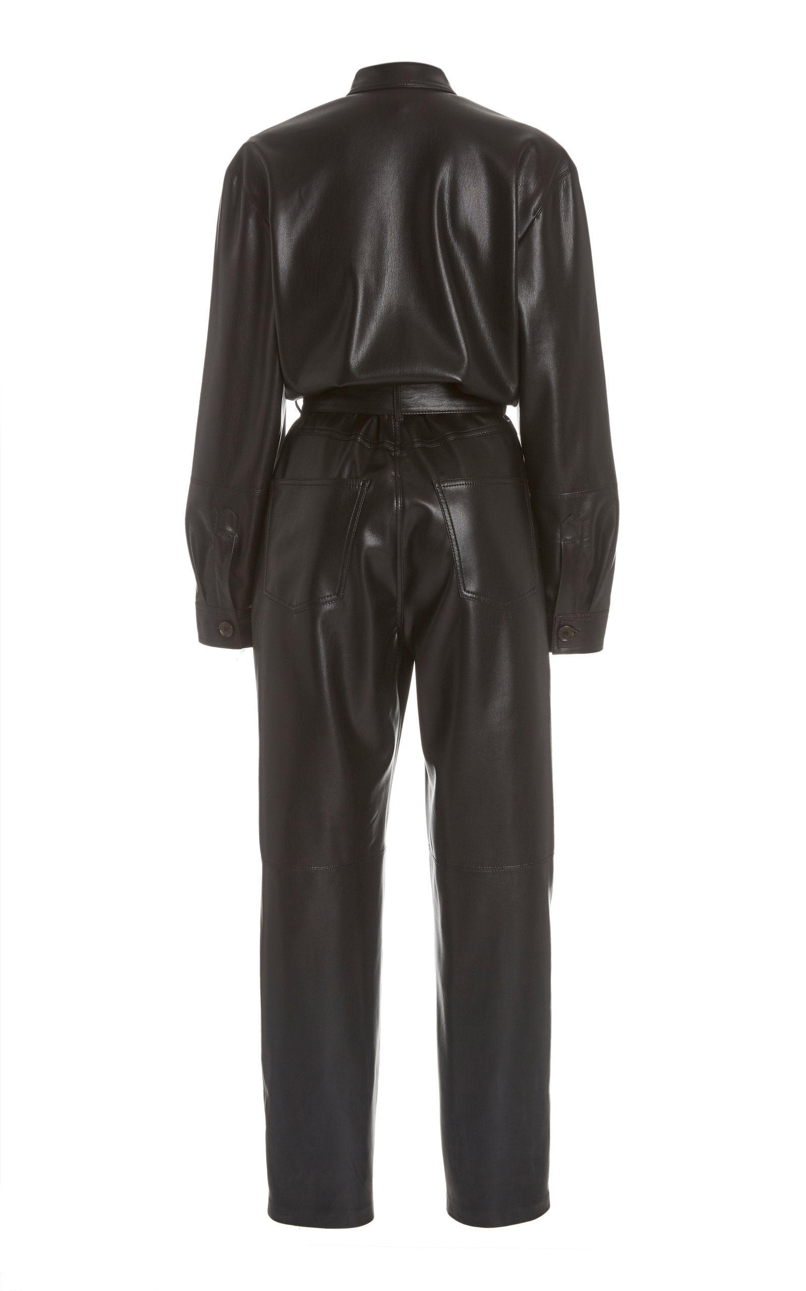 nanushka leather jumpsuit