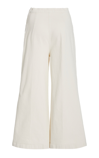 Absolute High-Rise Wide-Leg Cotton-Blend Pants展示图