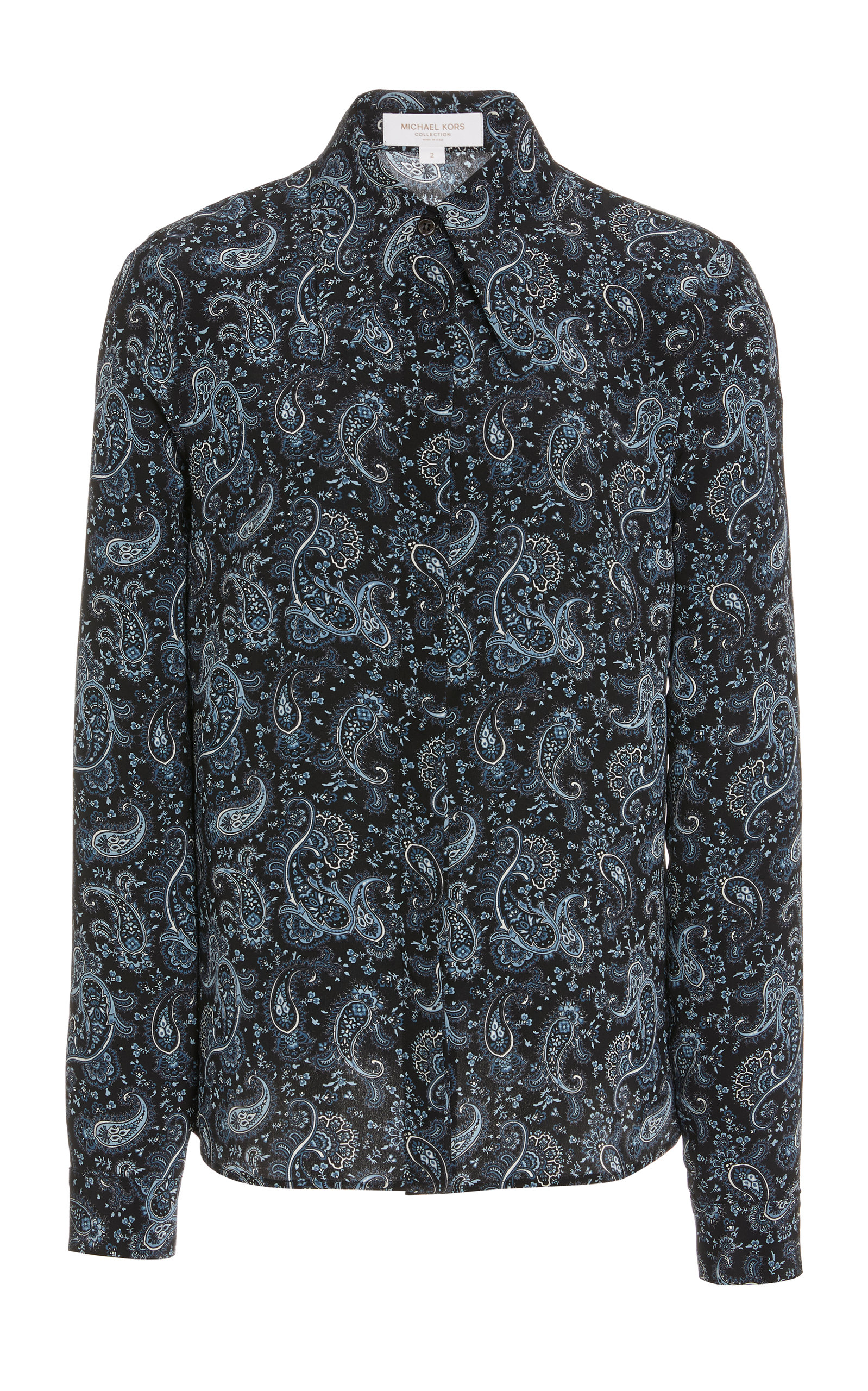 michael kors paisley crepe blouse