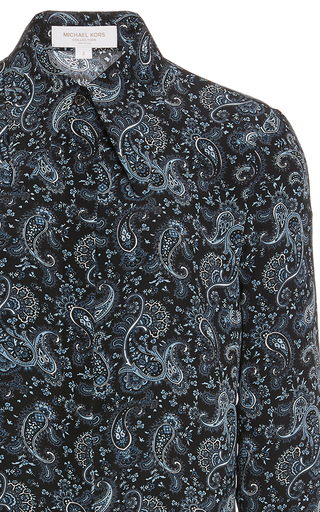 michael kors paisley crepe blouse