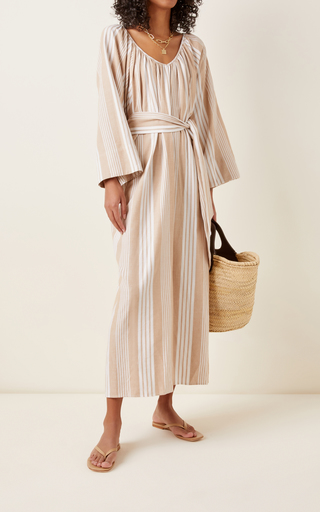 Luz Striped Tencel-Cotton Maxi Dress展示图