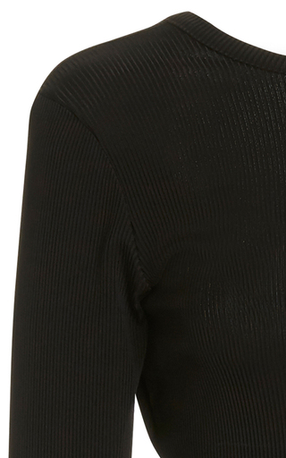 The Rib Banded-Back Jersey Bodysuit展示图