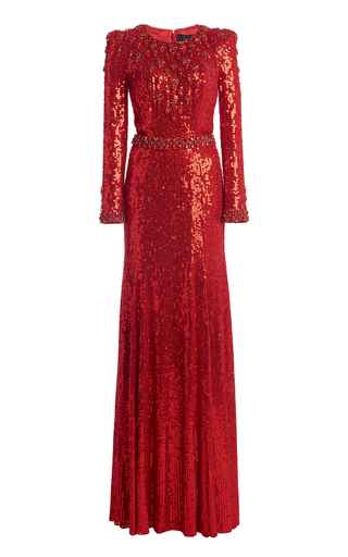 Embroidered Sequined Gown by Jenny Packham | Moda Operandi