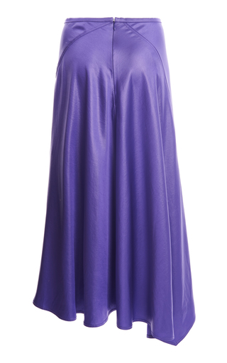 Iride Draped Satin Midi Skirt展示图