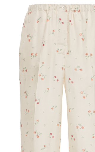 Floral Silk Pajama Pants展示图