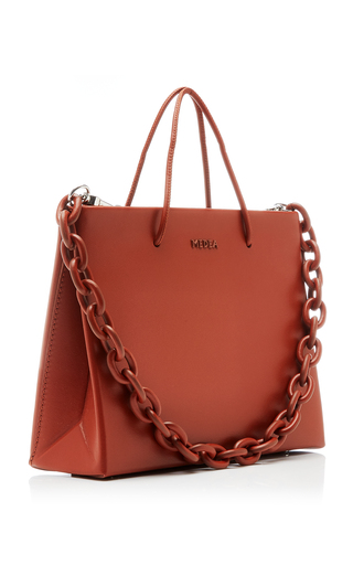 Hanna Chain-Detailed Leather Top-Handle Bag展示图